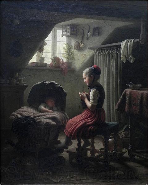 Johann Georg Meyer Little Housewife Germany oil painting art